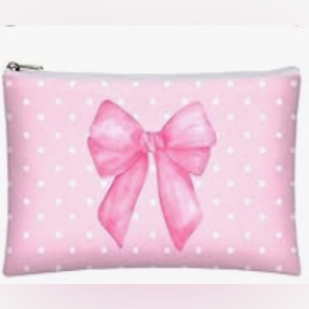 Pink Bow Makeup Bag